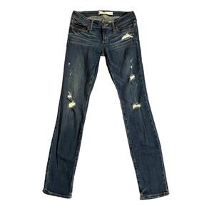 Abercrombie & Fitch Womens Jeans Size 4 Reg Low Rise Straight Distressed 27x33